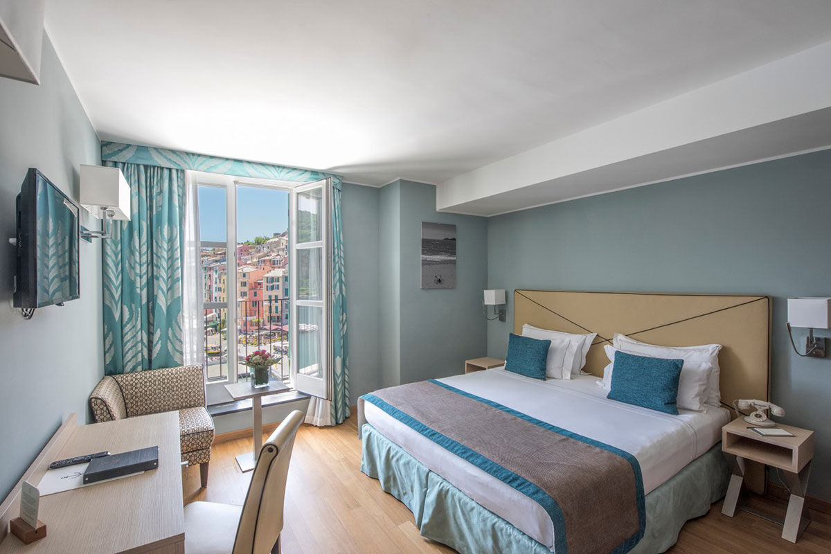 <b>Grand Hotel Portovenere</b> - Housed in a former Franciscan monastery, the Grand Hotel Portovenere is centrally located and features bright, airy rooms. It is set on the seafront and has a restaurant terrace overlooking the Ligurian coast.