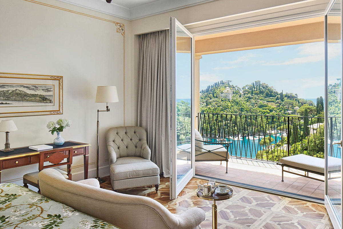 <b>Belmond Hotel Splendido, Portofino</b> - Overlooking Portofino harbor, this glamorous hotel makes you feel like a silver screen star. The Belmond Hotel Splendido is a stately retreat with a saltwater pool, fine dining, chic lounge and elaborate rooms for your cinematic escape.