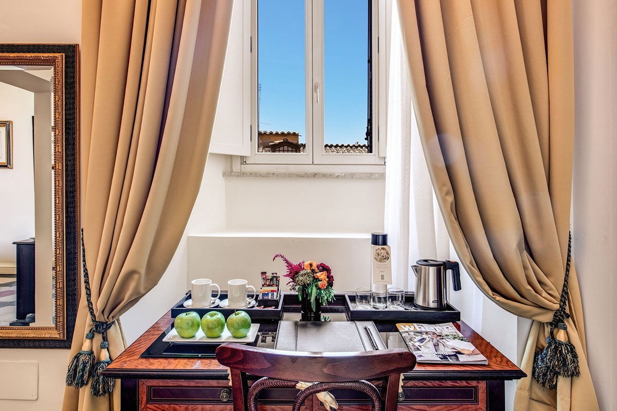 <b>Eitch Borromini</b> - Experience ‘living history’ at this polished hotel set within a 17th century palace and only a block away from iconic Piazza Navona. Sleep under the frescoes, dine in front of the Fountain of the Four Rivers by Bernini, and enjoy cocktails to the sound of the bells in Santa Agnese church.