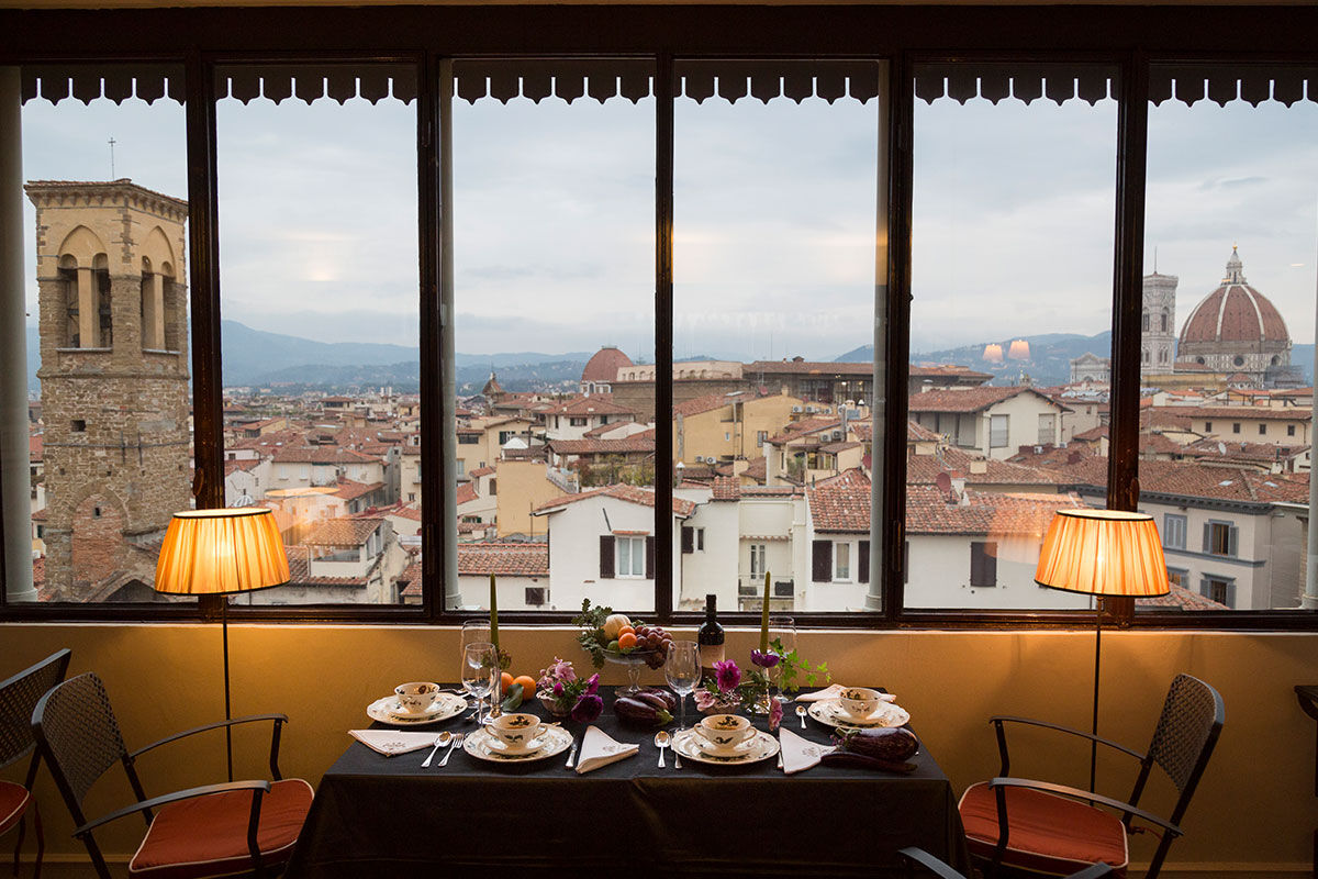 <b>Antica Torre di Via Tornabuoni</b> - Looking down on the upscale shopping street Via Tornabuoni, this chic boutique hotel is housed within a medieval tower from 1200. The Renaissance styled property has a rooftop terrace that overlooks the River Arno and is only minutes’ walk from the Ponte Vecchio bridge and Uffizi Gallery.