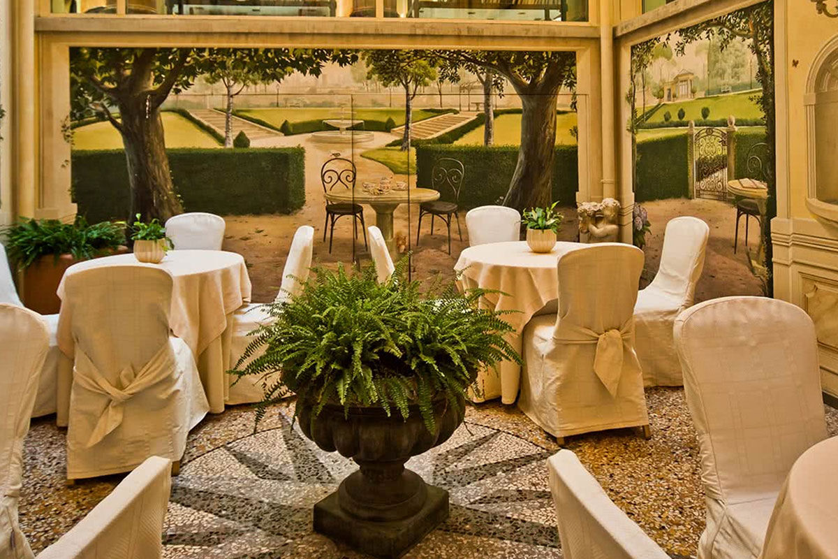 <b>Grand Hotel Majestic, Bologna</b> - This lavish 18th century palazzo features a frescoed restaurant, extensive wine cellar, terrace bar and cocktail lounge. Neighbor to the Cattedrale Metropolitana di San Pietro, the Grand Hotel Majestic uses antique furnishings and classic French-inspired décor to create an air of posh sophistication for your stay.