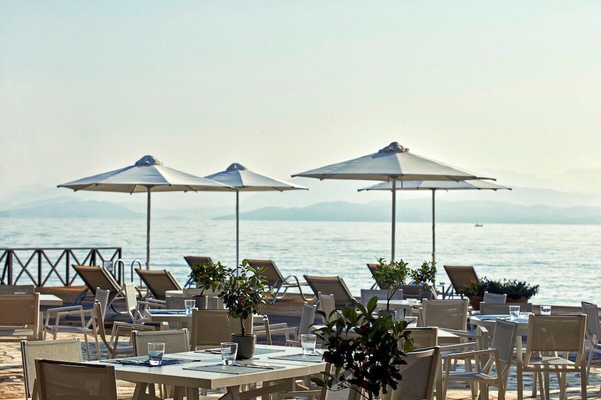 <b>Kontokali Bay Resort & Spa, Kontokali</b> - Kontokali Bay Resort & Spa offers guests a vacation free of stress; on site amenities include four restaurants (two on the beach), two bars, an outdoor saltwater pool, spa, sauna and two beaches. The rooms are airy and have an oceanlike palette as well as spanning views of the Ionian Sea coast.