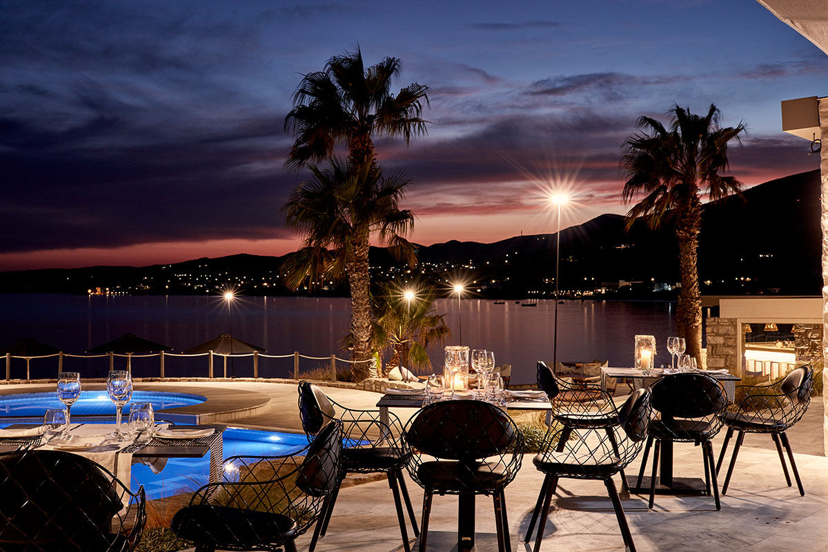 <b>Poseidon of Paros, Golden Beach</b> - Tucked away from busy areas, this upscale hotel on Paros’ southern coast is a dream retreat for the serenity-seeking traveler. With poolside bars and the striking architecture of the Cyclades, this Golden Beach hotel sits on unspoiled beauty.