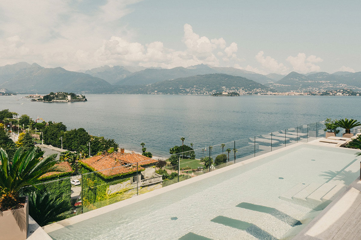 <b>Hotel La Palma, Stresa</b> - Sip a cocktail on the rooftop ‘Sky Bar’ or enjoy gourmet Piedmont cuisine at the on-site restaurant. Hotel La Palma has a panoramic spa and pool, offering breathtaking views of Lake Maggiore.