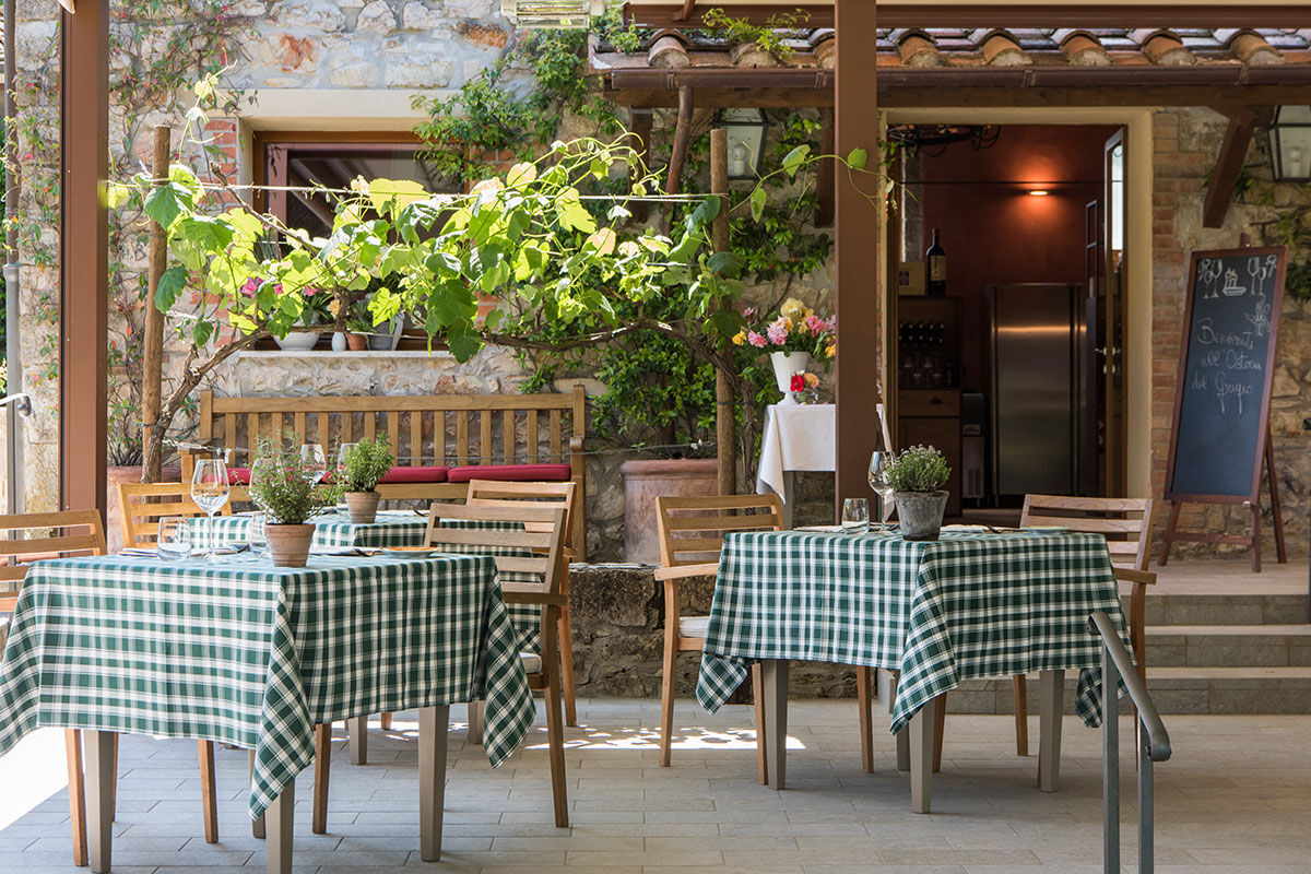 <b>Borgo San Felice</b> - Surrounded by vineyards and olive groves, Borgo San Felice is a restored 8th century building with stone walls, terracotta floors and exposed beams for your visual pleasure. This 5-star wine resort also features a piano bar with a fireplace, two restaurants, tennis courts, pool and sauna. Luxury and authenticity at its finest.