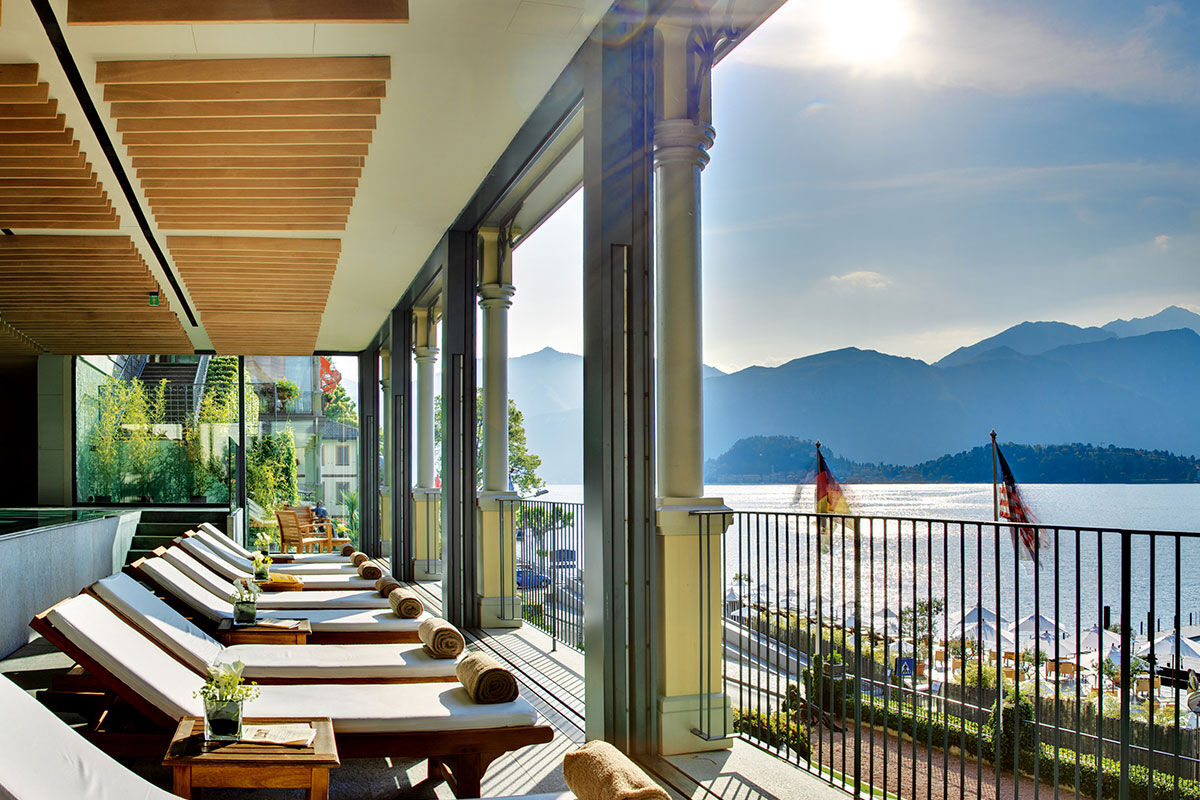 <b>Grand Hotel Tremezzo, Tremezzo</b> - With an old-school glamour feel, the Grand Hotel Tremezzo towers over Lake Como with its rich history and 100-year-old gardens. This lakeside property boasts three pools, five Italian restaurants, poolside bar, Espa three-story spa, and panoramic relaxation lounge.