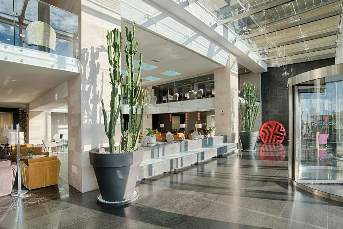 <b>NH Collection Taormina</b> - Modern and cool, the NH Collection Taormina features a roof-top terrace, cocktail bar and panoramic view of the Sicilian coast. The early 20th century architecture is stylish and adds to the polished Mediterranean feel.