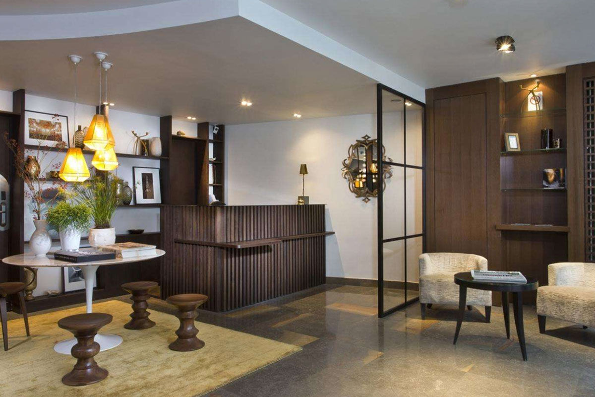 <b>La Villa Saint Germain Des Prés</b> - With a sleek vibe and refined detailing in the individually styled rooms, guests feel a sense of whimsy during their stay at La Villa Saint Germain Des Pres. The spiraling staircase leads down to the modern dining area, and the lounge has a sophisticated bar.