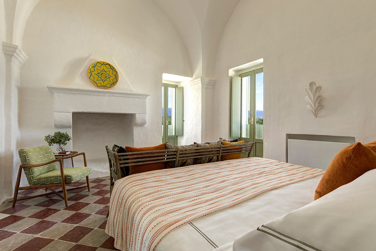 <b>Masseria Torre Maizza, Savelletri</b> - Looking over the surrounding olive groves to the Adriatic Sea, this whitewashed hotel is a renovated 16th century masseria. The restaurant uses local ingredients, the property boasts a private beach club, spa, and golf course, and you’re only a short shuttle away from the quaint fishing town of Savelletri.