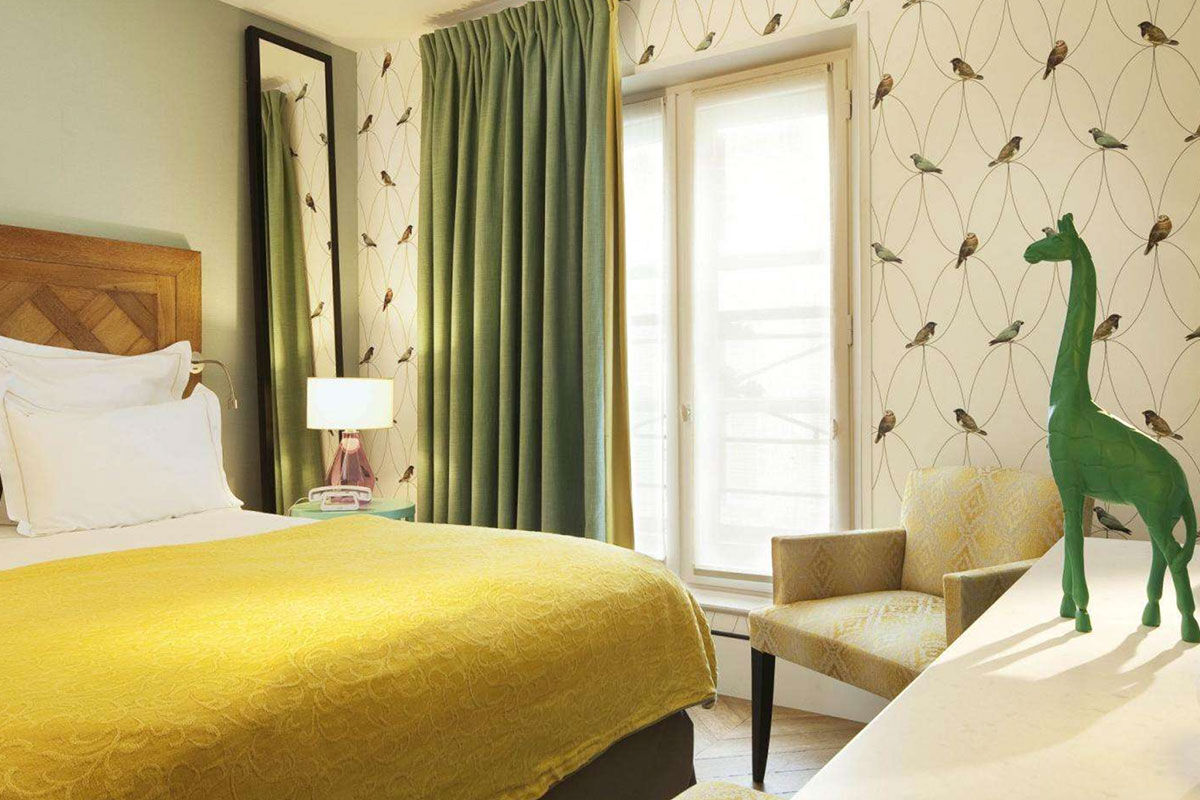 <b>La Villa Saint Germain Des Prés</b> - With a sleek vibe and refined detailing in the individually styled rooms, guests feel a sense of whimsy during their stay at La Villa Saint Germain Des Pres. The spiraling staircase leads down to the modern dining area, and the lounge has a sophisticated bar.