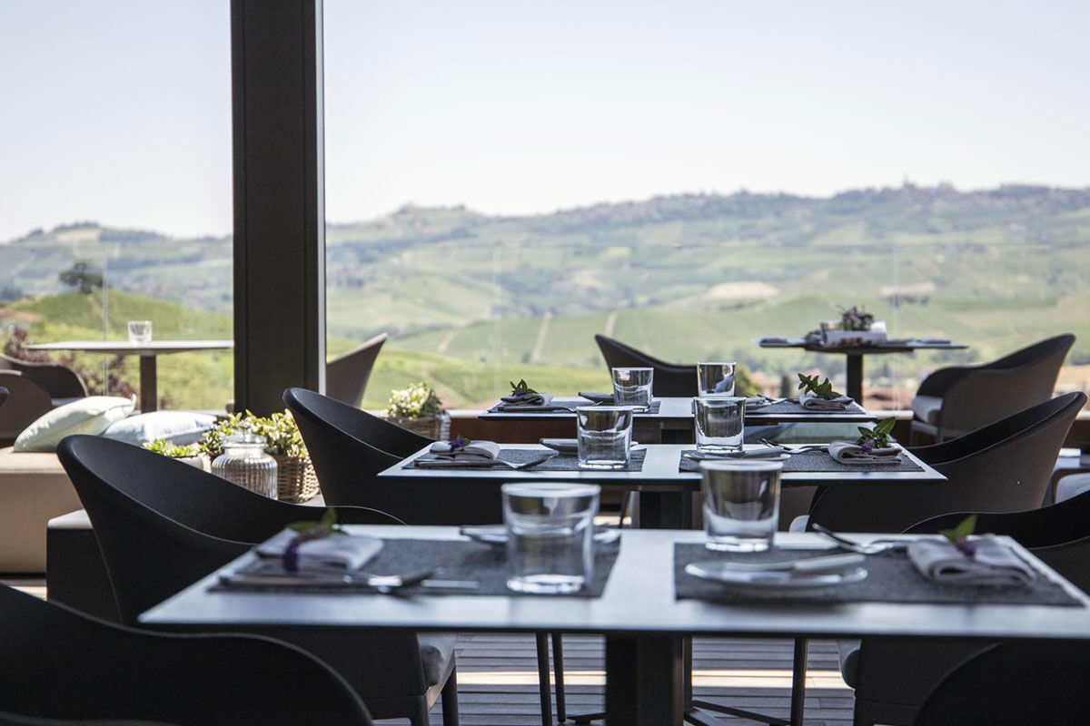 <b>Arborina Relais</b> - Surrounded by Barolo hill vineyards and sitting atop lush grounds, the Arborina Relais is a modern boutique hotel that offers luxury and style. The architectural lines, large windows and natural materials make it an experience hand in hand with nature.