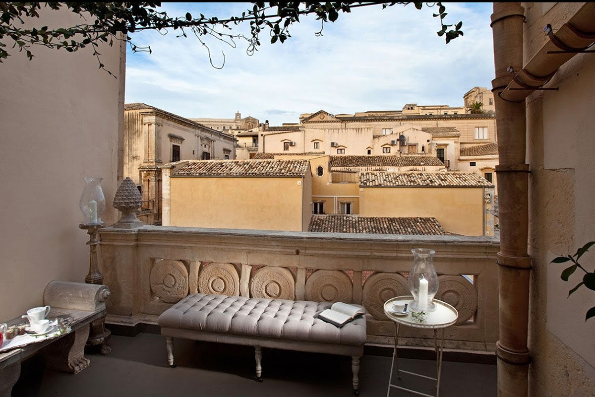 <b>Seven Rooms Villadorata, Noto</b> - Having once been home to a prince, there’s a stately air to Seven Rooms Villadorata with its floor to ceiling windows, gilded tiles and frescoed ceilings. The cocktail bar is swanky, the restaurant has vaulted ceilings and fine fabrics are used throughout the property for an especially luxurious palette.