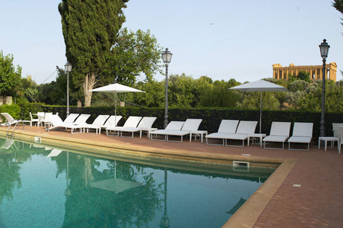 <b>Villa Athena, Agrigento</b> - With views of the Temple of Concordia (only 200 meters away) from nearly every corner of the hotel, this classy dwelling speaks for itself. The lush grounds, sophisticated rooms, pool, and terrace restaurant bring elegance to this UNESCO World Heritage Site.