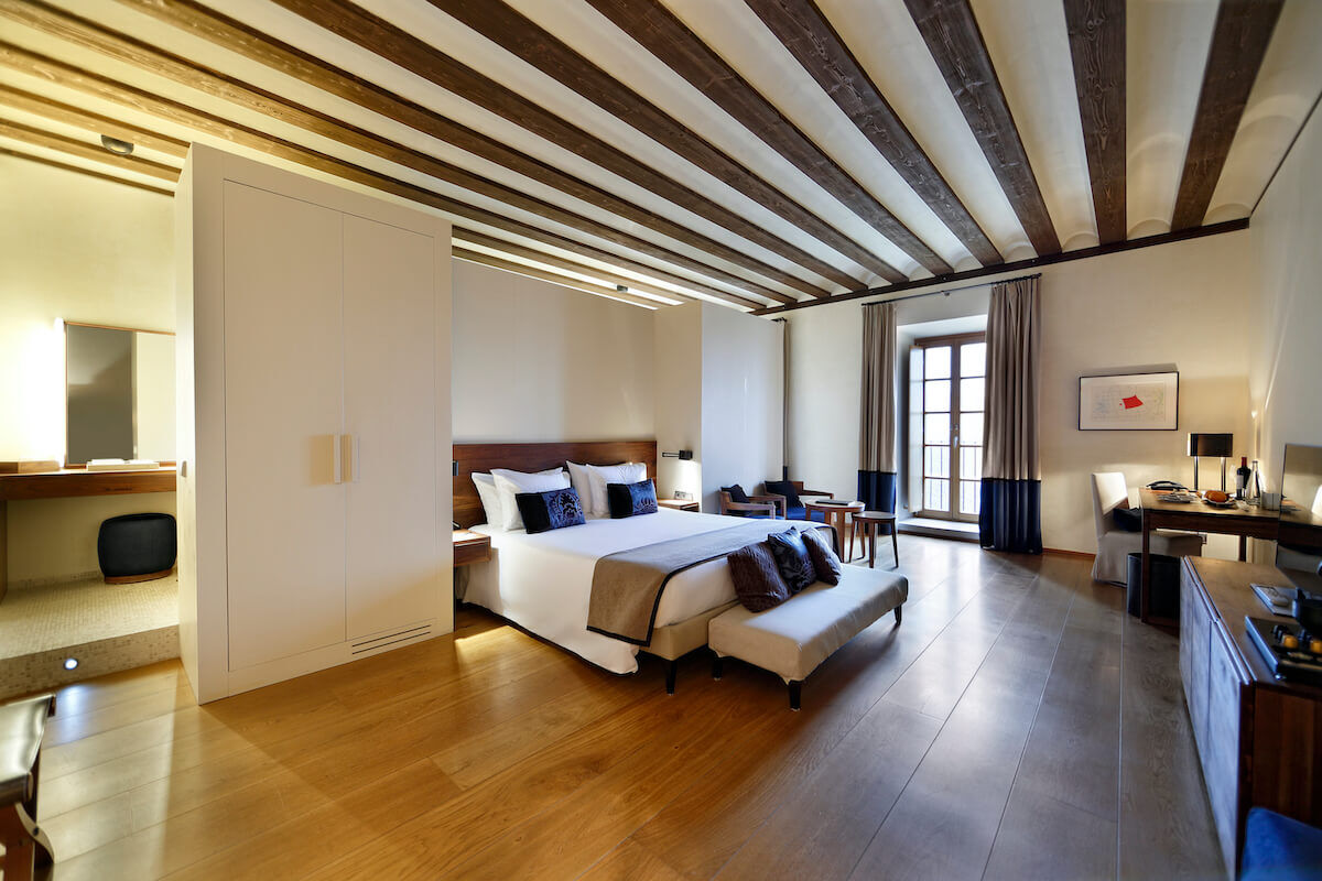 <b>Abadia Retuerta LeDomaine, Valladolid</b> - Featured in Forbes, and set on a sprawling estate incorporating a 12th century abbey, the Abadia Retuerta LeDomaine has a prestigious air about it. It may be the fine dining restaurant with vaulted ceilings; it may be the wine cellar or winery; it may be the posh day spa, or the plush, country-chic rooms. You’ll have to find out for yourself.