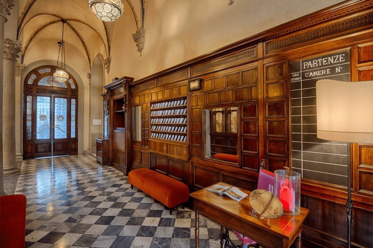 <b>NH Collection Firenze Porta Rossa</b> - Less than a 10-minute walk to multitudes of historic sights, this charming boutique hotel is housed within a 13th century tower. With four-poster beds, marbled floors, and a tasteful mix of traditional and modern furnishings, this artfully decorated hotel is a feast for the eyes.