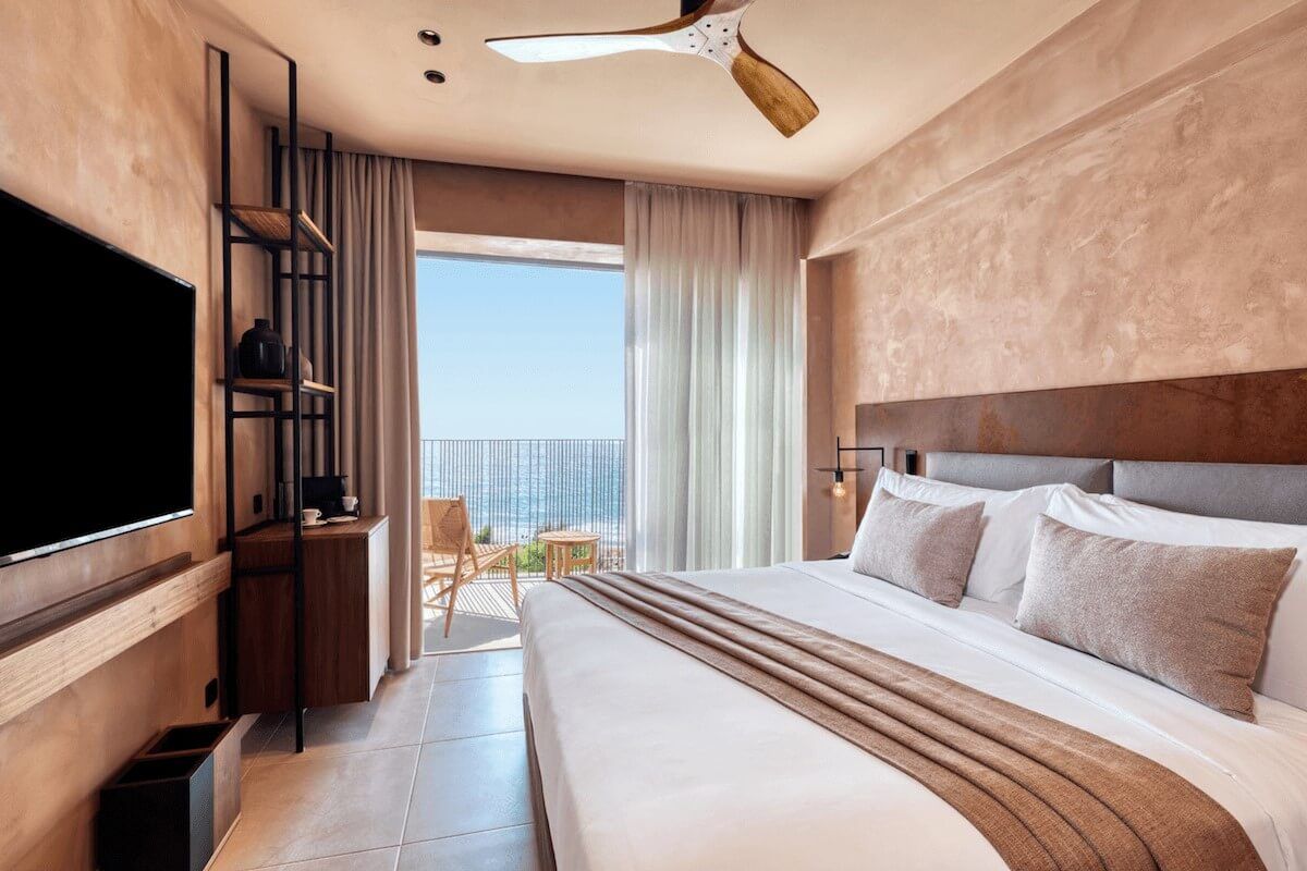 <b>Domes of Corfu, Autograph Collection</b> - A luxurious retreat for the modern family or discerning couple, Domes of Corfu offers the ultimate summertime hygge with stunning views, natural ambiance and laid-back feel. This casual atmosphere is elevated with VIP areas, exceptional dining options and poolside cabanas with the perfect sunset view.