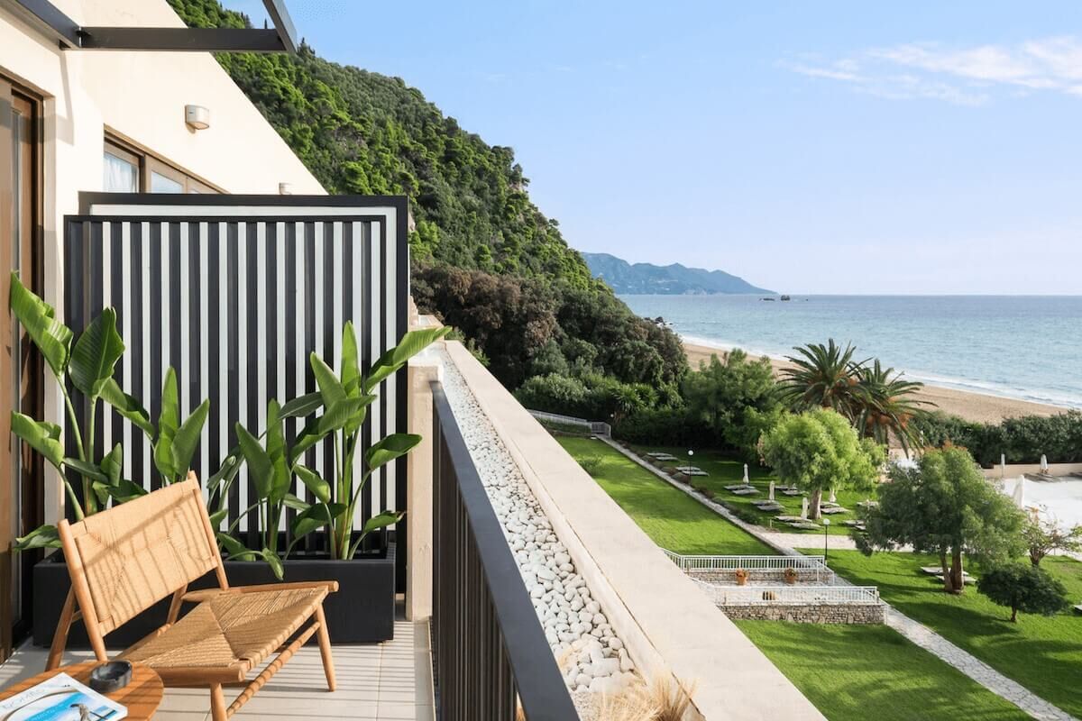 <b>Domes of Corfu, Autograph Collection</b> - A luxurious retreat for the modern family or discerning couple, Domes of Corfu offers the ultimate summertime hygge with stunning views, natural ambiance and laid-back feel. This casual atmosphere is elevated with VIP areas, exceptional dining options and poolside cabanas with the perfect sunset view.