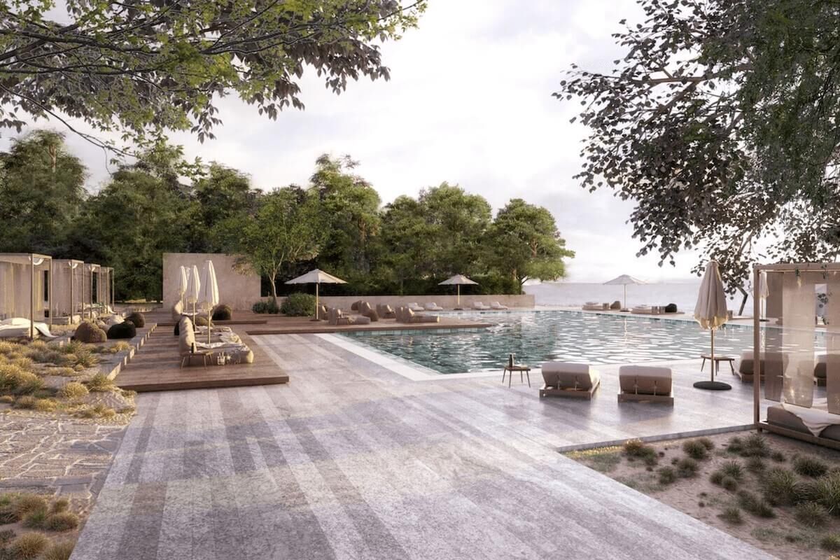 <b>Domes of Corfu, Autograph Collection</b> - A luxurious retreat for the modern family or discerning couple, Domes of Corfu offers the ultimate summertime hygge with stunning views, natural ambiance and laid-back feel. This casual atmosphere is elevated with VIP areas, exceptional dining options and poolside cabanas with the perfect sunset view.